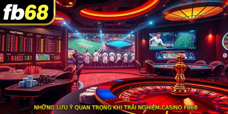 Những lưu ý quan trọng khi trải nghiệm CASINO FB68